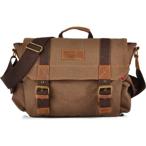 Men Fashion Classic Simple Shoulder Messenger Bag Male Canvas Crossbody Computer Bag Outdoor Portable Travel Handbag XA709F