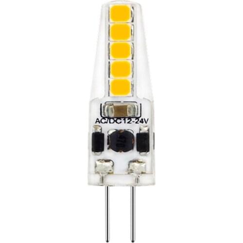 G4 LED Bulb Lamp 2W SMD2835 CRI80 12/24VDC Dimmable Silicone Spotlight Cornlight Crystal Chandelier Replace Halogen Lighting