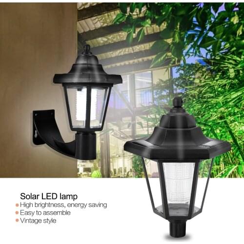 Solar LED Wall Lamp Light Outdoor For Balcony Yard Garden Suitable For Yard Wall Balcony Gate Villa Garden And So On