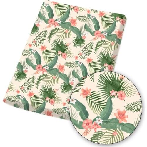 45*145cm Polyester Cotton Fabric Tropical leaves print sewing fabric by the yard for dress making DIY Masks craft Home Textile