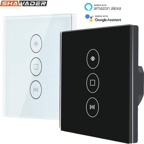 Wifi Smart Curtain Wall Switch Blinds Shutter Timer Roller Motor Tubular Remote Control by Tuya Amazon Alexa Echo Google Home