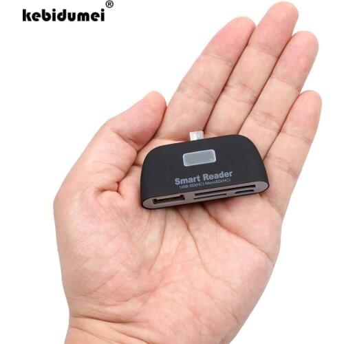 4 in 1 Smart Card Reader OTG with Micro USB Charge Port for TF for SD Card Adapter for Samsung Galaxy S6 Edge For Andriod Phone