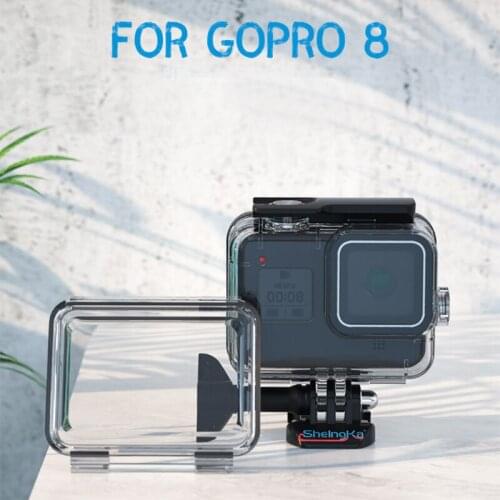 60M Waterproof Case for GoPro Hero 8 Black Underwater Waterproof Protective Housing Case with Quick Release Mount and Thumbscrew