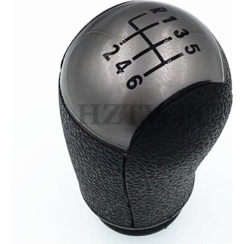 High Quality Silver 6 Speed Gear Shift Knob For Ford Focus Mondeo Transit For Galaxy Fiesta 2005-2010