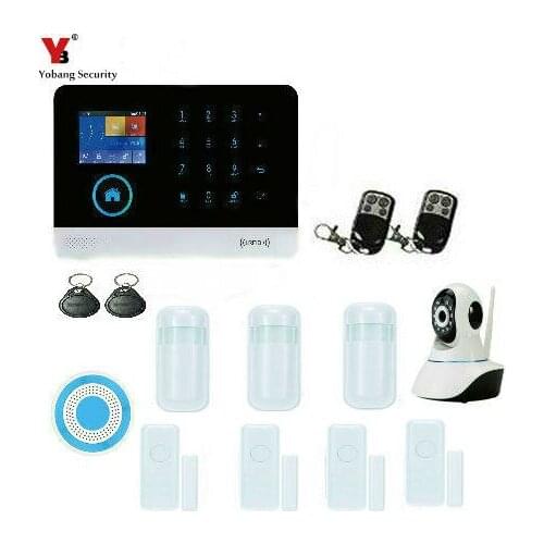 Yobang Security WIFI gsm alarm system Touch Keyboard IOS Android APP 433MHz Home Burglar Wifi/GSM/GPRS/SMS Alarm System