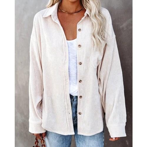 2021 New Single-Breasted Oversized Jacket Outwear Autumn Winter Women Blouse Solid Color Lapel Strip Casual Coat Femme куртка