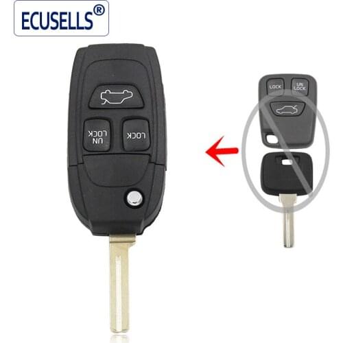 1PC, 5PCS,10PCS, 3 Button Replacement Folding Remote Key Shell Case Fob Blank For VOLVO S60 S70 S80 S90 V70