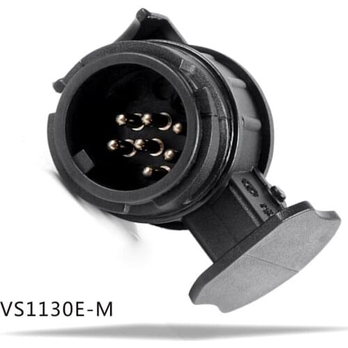 1Pc Black High Quality 12V 13 To 7 Pin Plug Adapter Trailer Connector European Standard for Motorhome Trailer Car Accessories