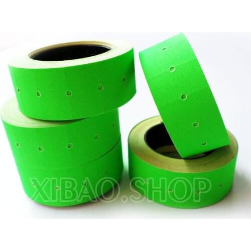 10 Rolls of Green Price Gun Paper Tag Mark Sticker Supermarket Labels For MX-5500 New 5000 labels Free shipping