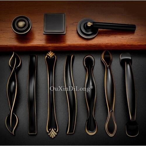 10PCS High Quality Solid Brass Kitchen Cabinet Pulls Handles Cupboard Wardrobe Drawer Cabinet Door Handles Furniture Hardware