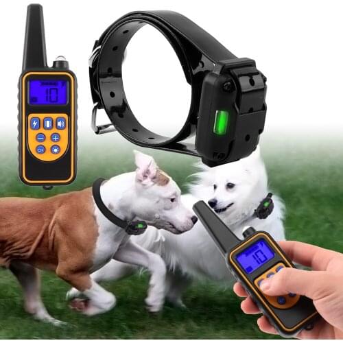 100-speed Pet Dog Bark Stopper 800m Range Effective Waterproof Electric Shock Collar Dog Training Supplies Safety