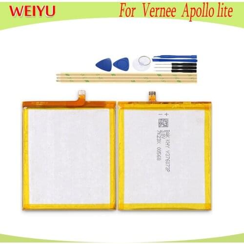 WEIYU 3100mAh Long Time Standy battery For Vernee Apollo lite phone Replacement Batteries +Tools For Vernee Apollo