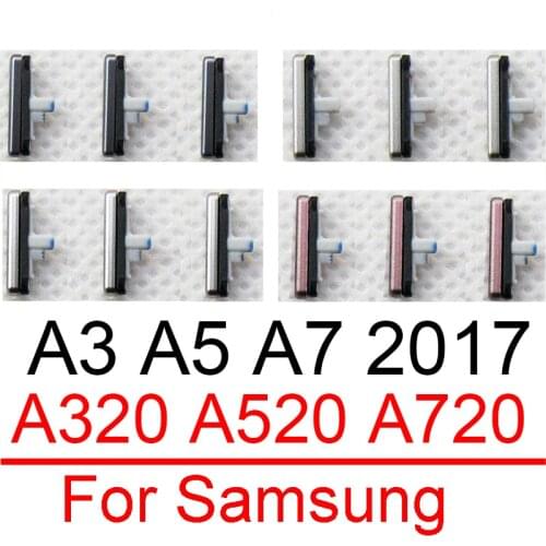 3pcs Power Volume Side button For Samsung Galaxy A3 A5 A7 2017 A320 A520 A720 Phone Housing Frame Volume Power Side Key Parts