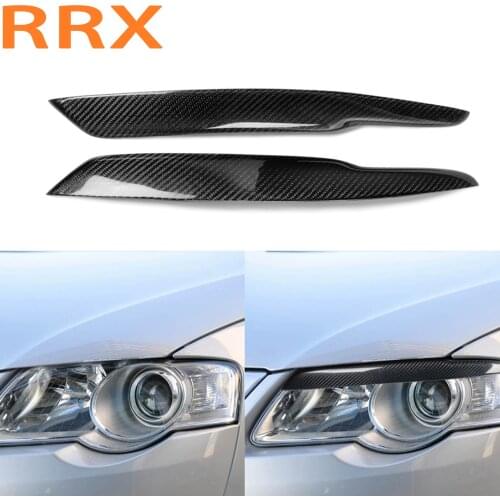 For VW Passat B6 3C 2005-10 Auto Headlight Cover Shells Eyebrows Carbon Fiber Eyelid Headlamp Stickers Racing Lights Car Accesso