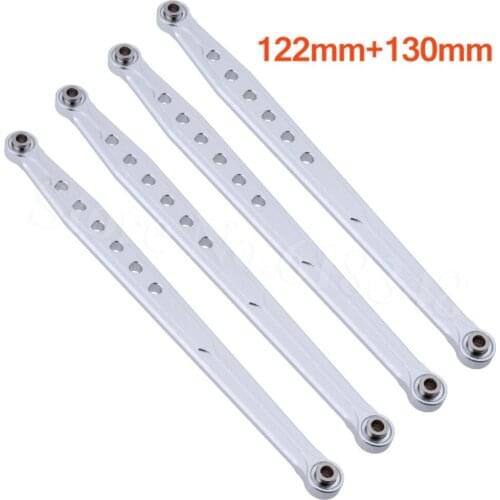 For AXIAL SCX10 Wrangler RTR Aluminum Rear Lower & Upper Links Parts Length 122mm & 130mm AX80043 1/10 Rock Crawler 4WD