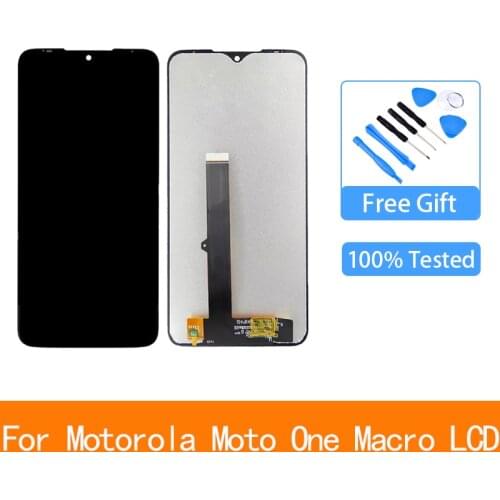For Motorola Moto One Macro LCD Display Touch Glass Sensor Screen Digitizer Assembly for xt2016-2 lcd With tools
