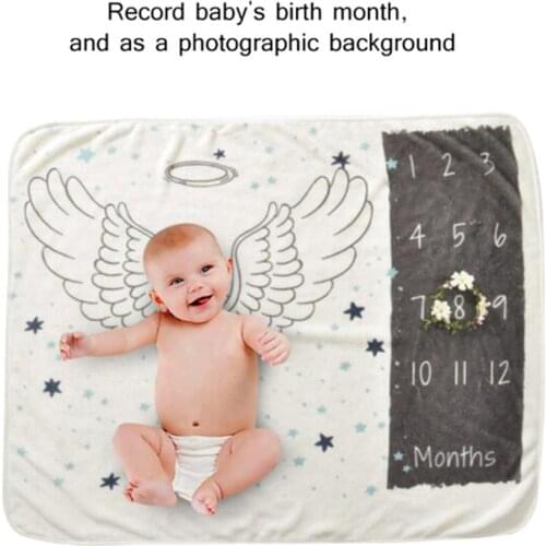 Newborn Boy & Girl Photography Backdrop Photo Prop Baby Monthly Milestone Blanket Growth Blanket Photography Background Prop