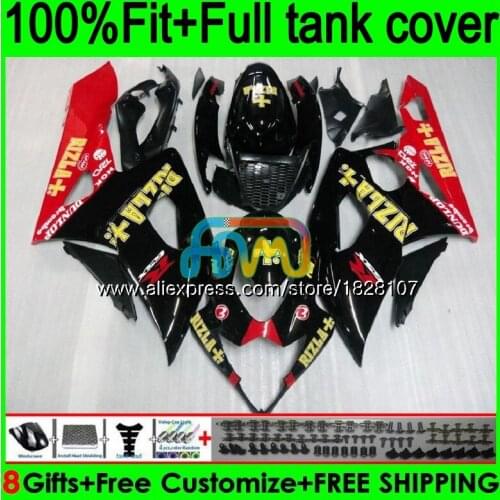 Injection For SUZUKI GSXR1000 K5 GSXR-1000 GSX RIZLA red R1000 98BS.47 GSX-R1000 GSXR 1000 CC 1000CC 05 06 2005 2006 Fairings