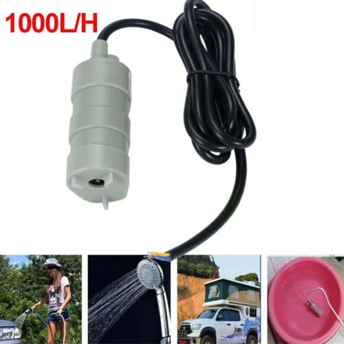 Engineering Plastic Mini Submersible Pump 12V Pump Diesel Oil Water Pump For Fish Tank Change Caravan Camping Garden 1000L/H 5M