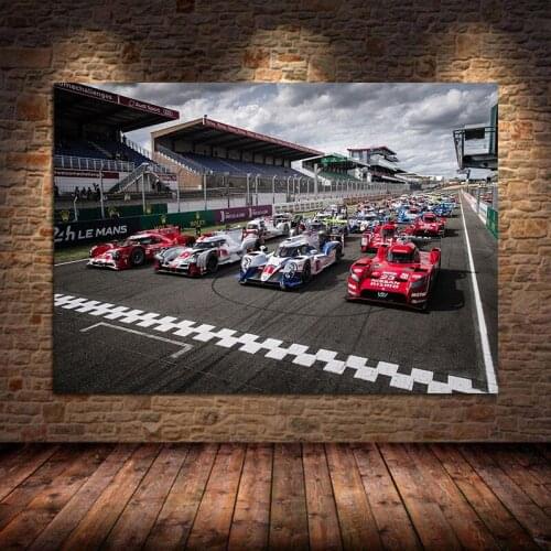 24 Hours Of Le Mans Sport Racing Car Canvas Painting Prints On Nordic Wall Art Pictures for Living Noom Home Decoration Unframed