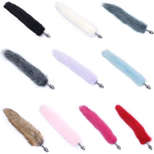 Best Selling Sex Toys, Imitation Fox Tail, Artificial Tail Hair, Metal Anal Plug, Adult Products, Backyard G-spot Teasing