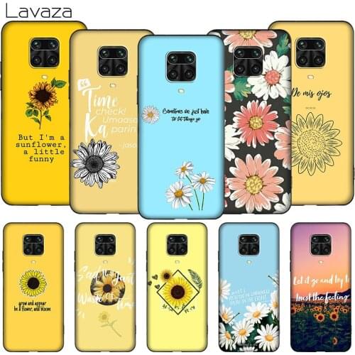 Lavaza K27 Beauty Yellow Sunflower TPU Soft Case for Redmi Note 5 6 6A 7 7A 8 8T 8A 9 9A 9C 9S K20 K30 Poco X2 Pro Max