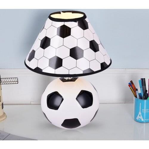 Nordic Ins Creative Football Table Lamp for Bedroom Home Deco Living Room Led Table Lights Warm Children Reading Light Fixture