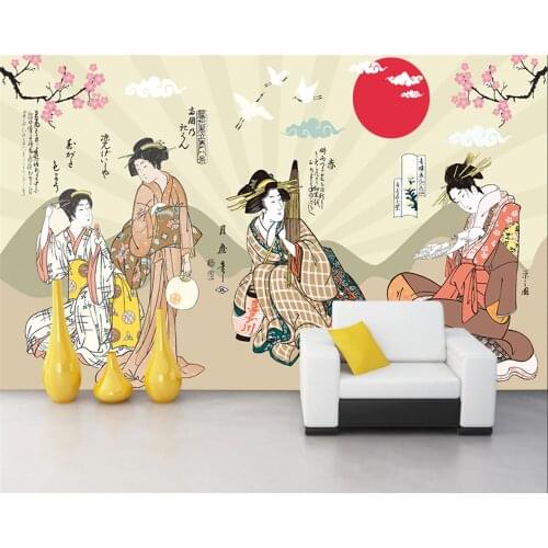 Beibehang Custom Wallpaper Photo wall mural wallpaper Vintage Japanese Sushi Restaurant Mural papel de parede 3d wallpaper