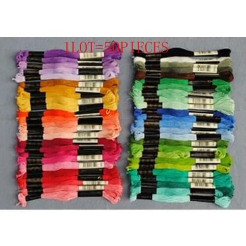 Very Popular Sell Similar DMC Thread in Dmc Code High Quality 1LOT=50PIECES Free Shipping Skein Floss Toprated