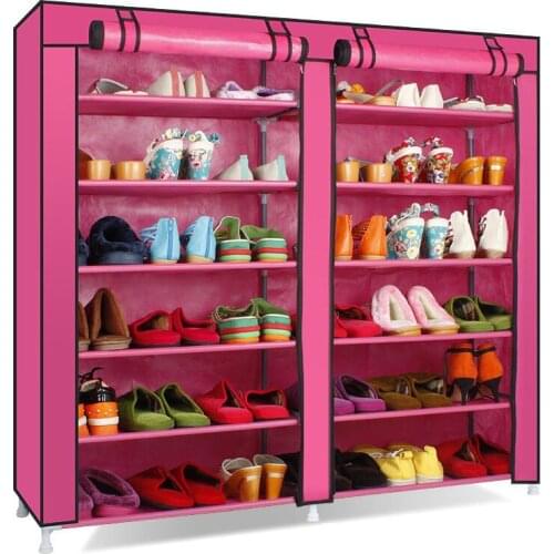 Time simple shoe dust-tight shoes cabinet storage rack double big capacity