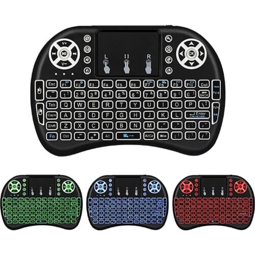 2.4GHz I8 Air Mouse Remote Touchpad Less Noise Adjustable Russian Electric TV BOX PC Handheld Mini Wireless Keyboard For Android