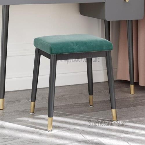 Light Luxury Makeup Stool Modern Minimalist Dressing Stool Nordic Home Bedroom Dressing Table Chair Net Red Soft Bag Low Stool