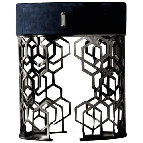 Stylish high-end high quality stainless steel bedside table for bedroom