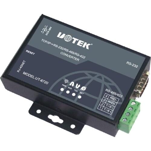 TCP/IP to RS-232/485/422 Serial Server UT-6720