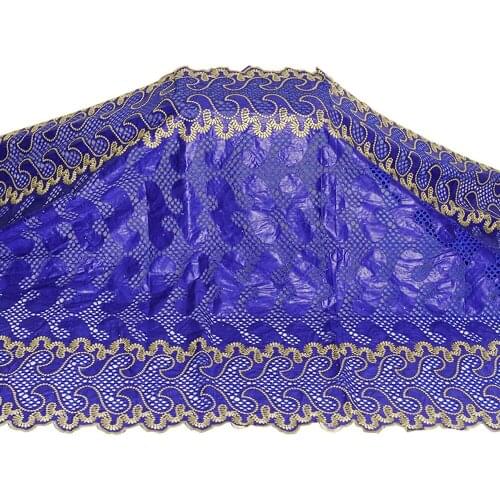 Tissu Africain Brocade Jacquard Fabric Bridal Cotton Materials Embroidery Bazin Riche Atiku Fabrics Textile For Patchwork 5yards