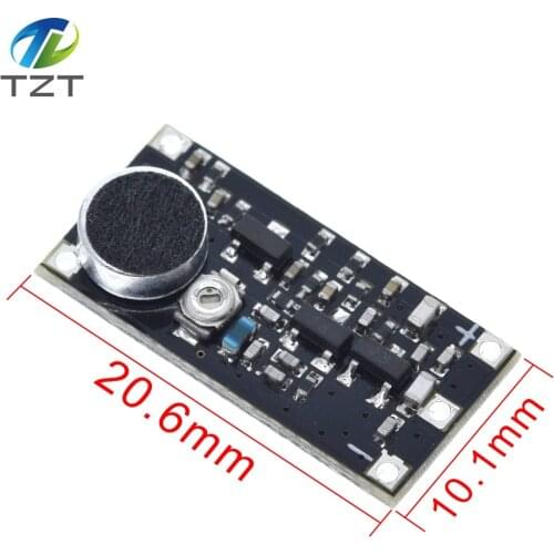 TZT 88-115MHz FM Wireless Microphone Surveillance Transmitter Module Board For Arduino Adjustable Capacitor DC 2V 9V 9mA Voltage