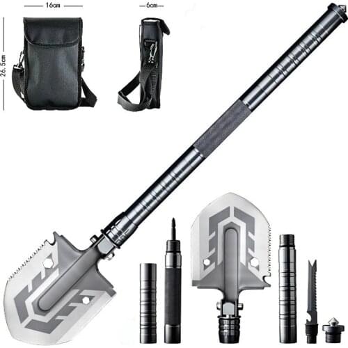 DEHONG Outdoor Multi-purpose Shovel Garden Tools Folding Military Shovel Camping Defense Security Tools