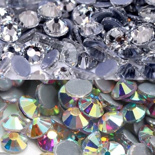 Top Quality Crystals Beads Flatback Hotfix Rhinestones Shiny Stones Strass Iron On Rhinestones For Clothes Garment Fabric Gems