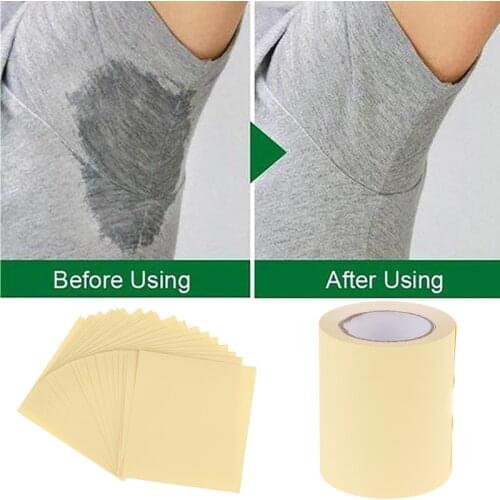 1Roll Disposable Armpit Prevent Sweat Pads Transparent Underarm Dry Dry Antiperspirant Sticker Keep Dry Sticker