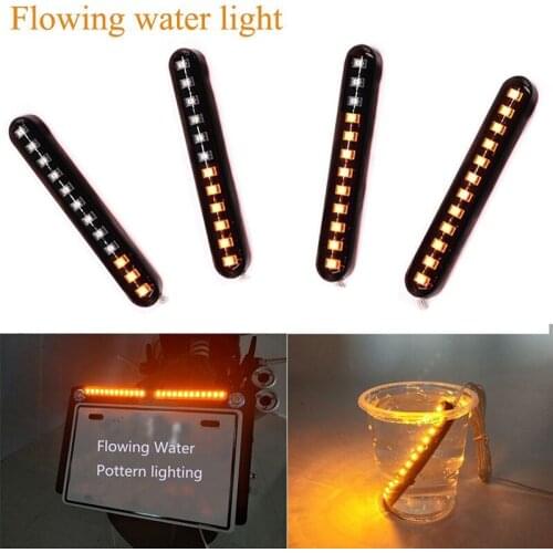 1pcs Switchback Car DRL 12 LED Light Strip Tube Sequential Turn Signal Lights Cool