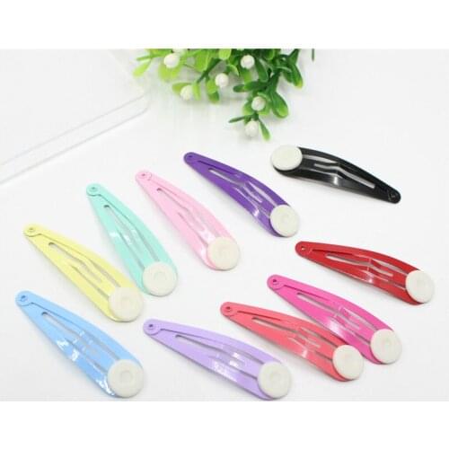100pcs 5CM Drop Shaped Hair Clip Colorful Child Hairpin BB Clip DIY Jewelry Accessories