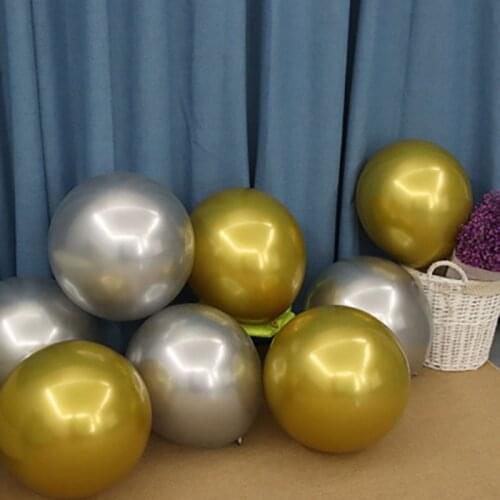 18 Inch Large Metal Chrome Latex Balloons Birthday Party Wedding Celebration Room Decoration Balloons