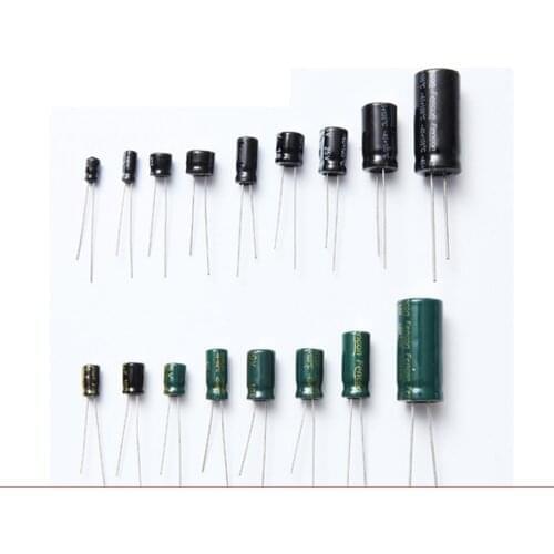 20pcs/Lot 100v DC 1uf / 2.2uf/ 3.3 /4.7/10/ 22/ 47/100/ 220/470 / Aluminum Electrolytic Capacitor Amplifier Adapter Converter