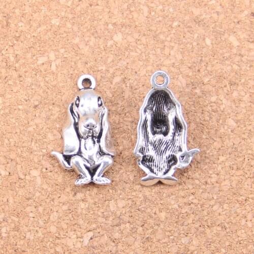 58pcs Charms hound dog 25x14mm Antique Pendants,Vintage Tibetan Silver Jewelry,DIY for bracelet necklace
