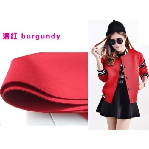 Burgundy Spandex Fabric Knitted Fabric Interlayer Fabric Skirt Jacket Suits Outfit Baseball Jacket 60" Wide Sold BYD