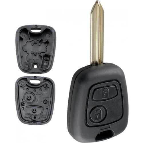 2 Buttons Car Auto Key Fob Case Shell Replacement Remote Cover Fit for CLEF Peugeot Partner Expert