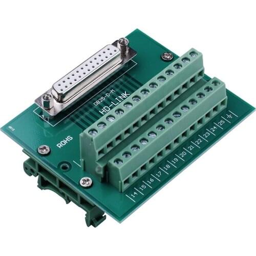 DB25 free welding module male female head plug DR25 pin adapter terminal port terminal adapter plate