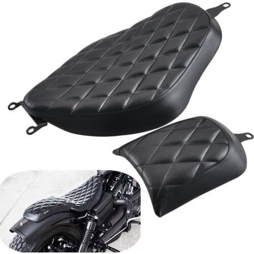 Motorcycle Solo Rider Passenger Seat Two-Up Seat For Harley Sportster XL 883 1200 Iron 883 Models