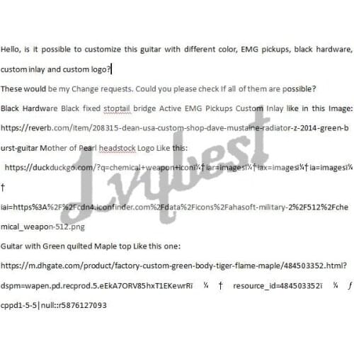 Electric guitar customized V shape quilt flame body top and head top, single white bindng,same head top and body top color