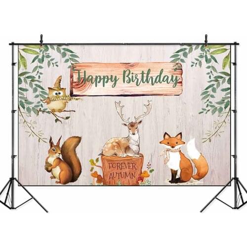 Thinvinyl new born woodland BirthdayParty baby shower BannerBackgrounds Printed Professional Indoor Photographic studio Backdrop